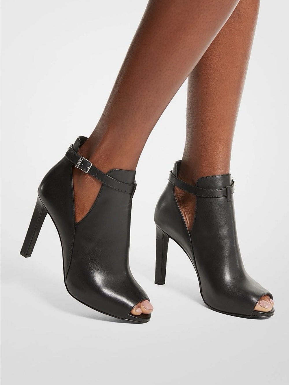 ๐ค๐ค NIB Michael Kors Women's Lawson Heel Buckled Open Toe Shooties Heels - Picture 6 of 6